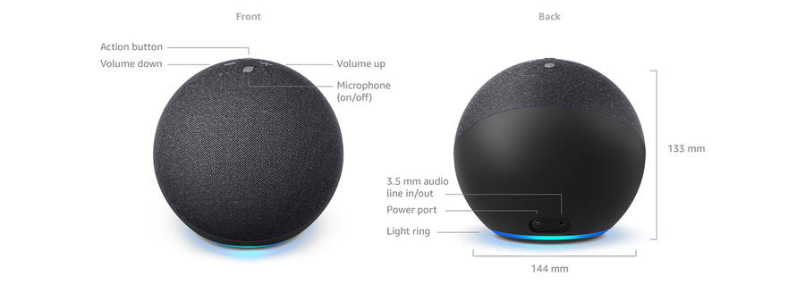 Amazon Echo (Gen 4) - Smart Home Assistant with Hub, feat. Alexa