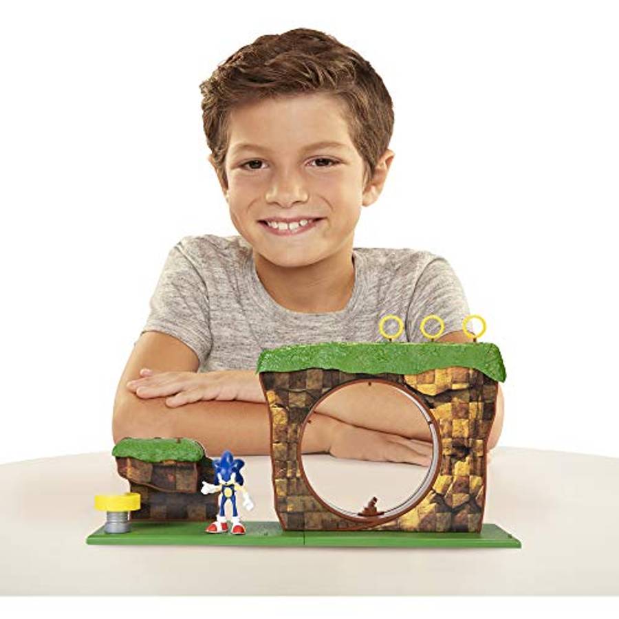 Sonic The Hedgehog Green Hill Zone Playset with 2.5" Sonic Action Figure...