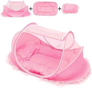 Portable Folding Anti-Mosquito Cradle Bed Tent for 0-36 Months Baby, Pink
