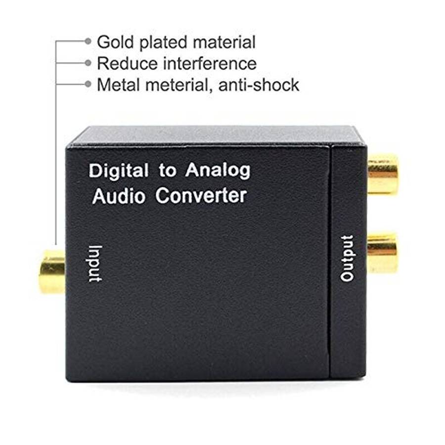 Optical Coaxial Toslink Digital to Analog Audio Converter Adapter