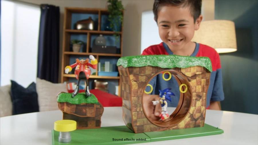 Sonic The Hedgehog Green Hill Zone Playset with 2.5" Sonic Action Figure...