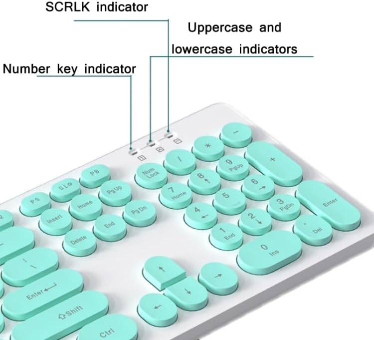 Retro Punk Wireless Keyboard & Mouse Set