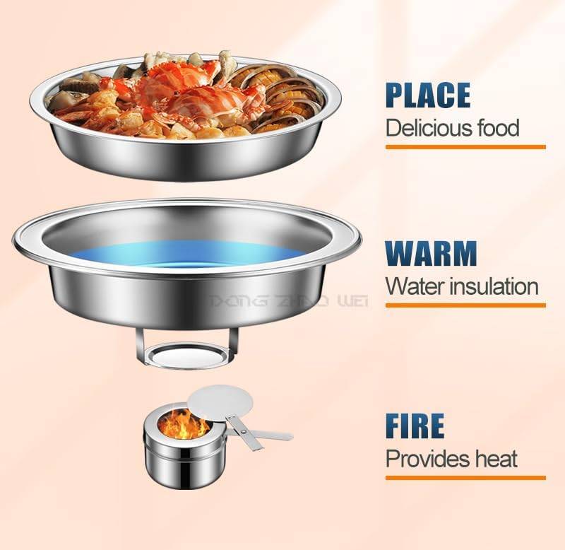 Round Chafing Dish Black