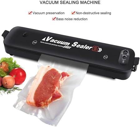 Vacuum Sealer Machine  Food Preservation Storage Saver with 10 Free Bags  Compact and Easy to Use