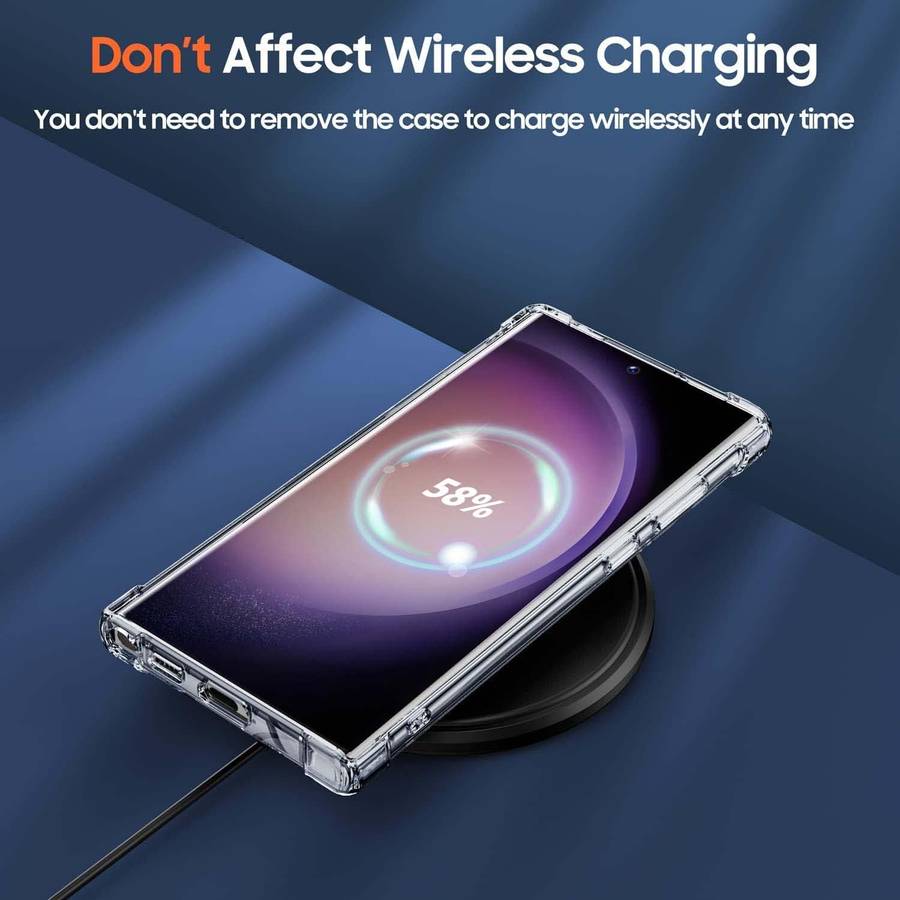 Crystal Shockproof Bumper Protective Cover Hard PC Back Flexible TPU Frame Galaxy S23 Ultra S23U