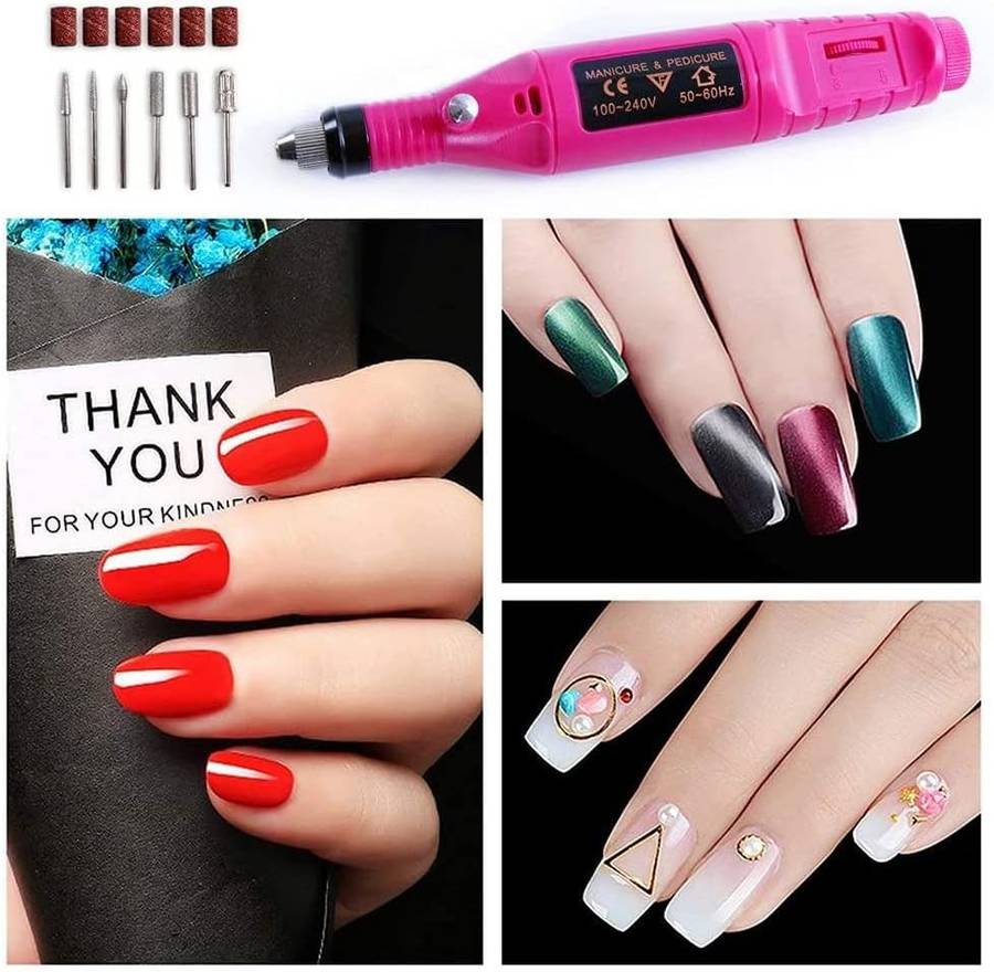 Professional Electric Manicure Nail Drill Machine Set - White