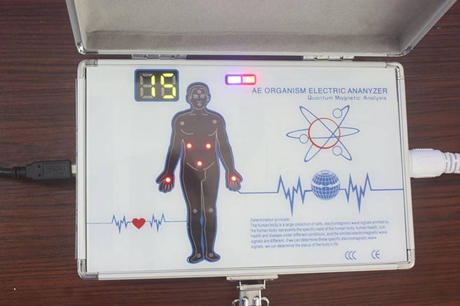 Organism Analyzer Electric Quantum Analysis Magnetic Closure, Small, Blue Open Box