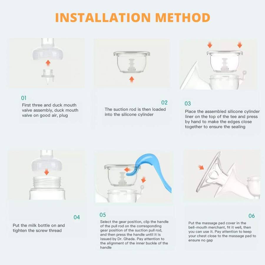 Manual massage breast pump