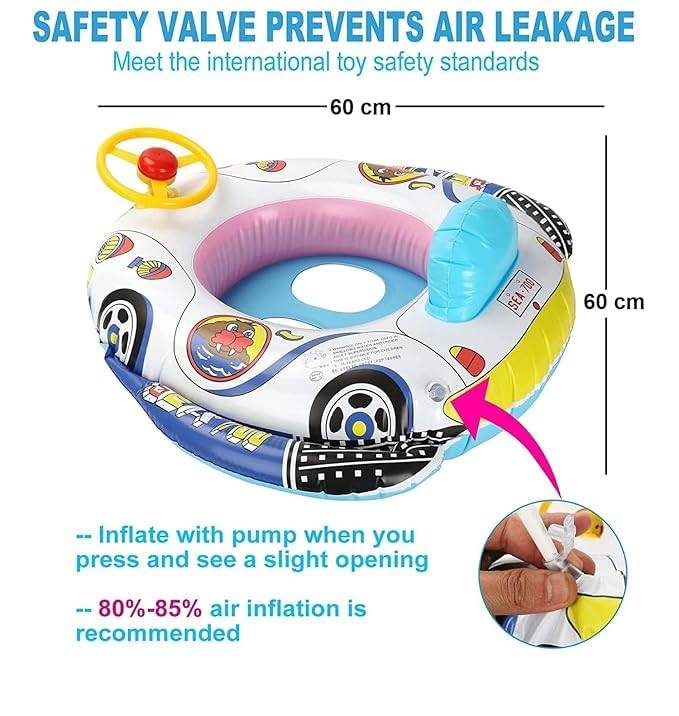 Swimming Boat,Tube for Kids Safe Anti-flip Inflatable Floats Kids Ring Baby,Pool Swim Floatation Bel