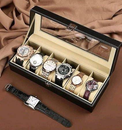 Imported Leather Watch Box Functional and Stylish Storage Box for Precious Watches