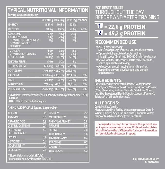 USN 1kg Chocolate Whey Protein PLUS USN 1kg Peanut Buttercup Whey Protein PLUS USN Creatine 200g.