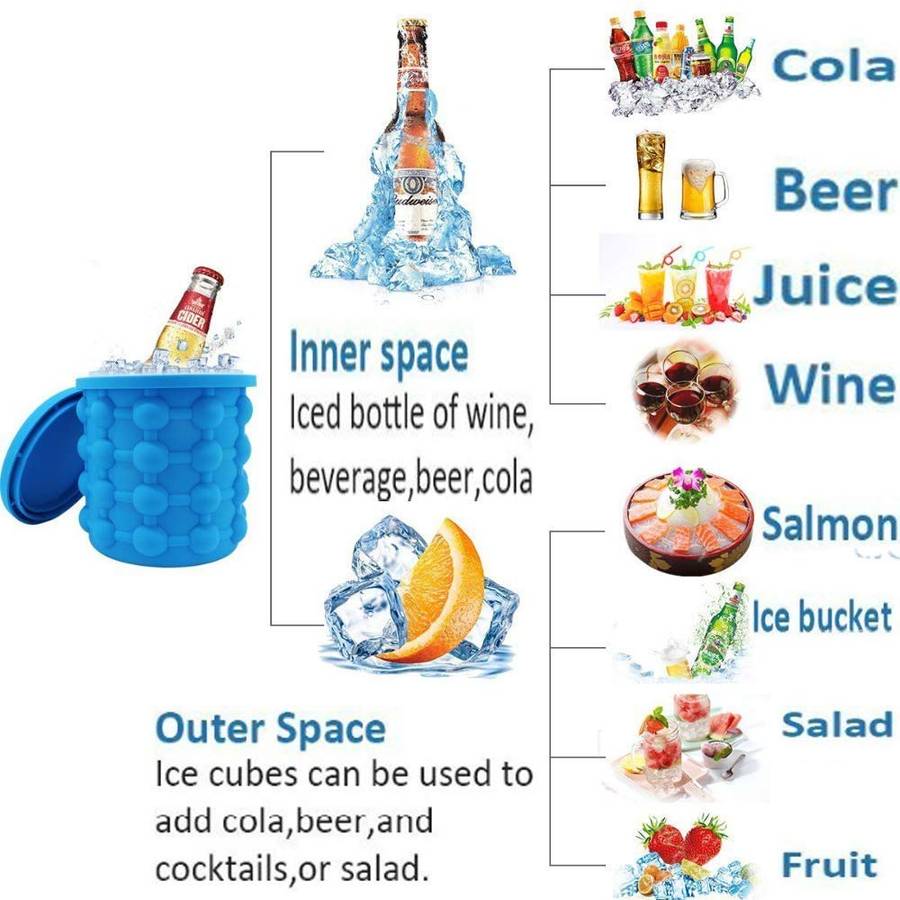 The villa Silicone ICE Cube Maker, ICE Bucket, ICE Cube Trays