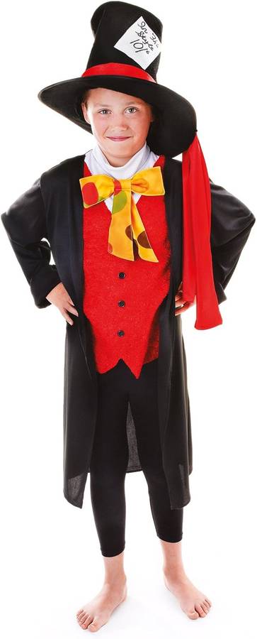 Bristol Novelty Mad Hatter Costume (L) Child Age 7 - 10 Years