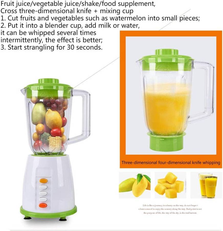 Blender Smoothie Maker Stainless Steel Blades, 3-Speed Control Juice Maker