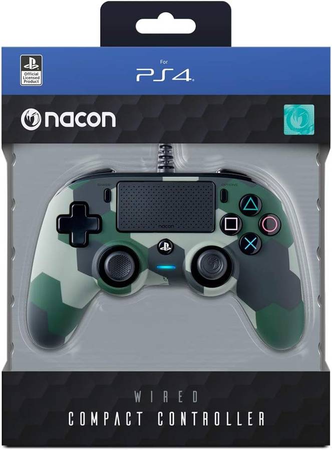 Nacon Wired Compact Controller [Camo Green] - PS4