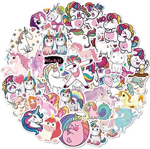 50 Pcs Unicorn Stickers