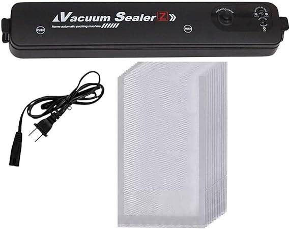 Vacuum Sealer Machine  Food Preservation Storage Saver with 10 Free Bags  Compact and Easy to Use