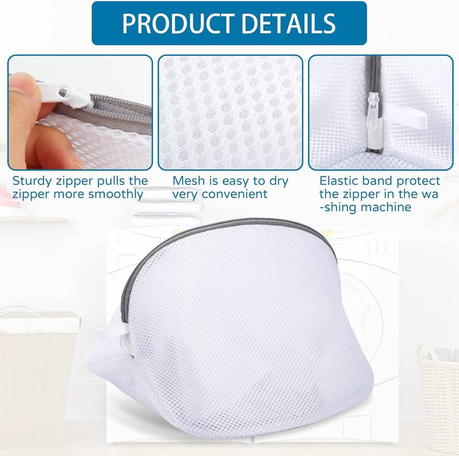 Laundry Net for Shoes and Sneakers 2 Pieces Shoe Laundry Bag with Zipper Laundry Bag Protector Laund