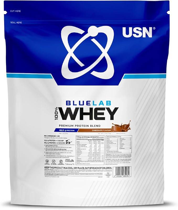 USN 1kg Chocolate Whey Protein PLUS USN 1kg Peanut Buttercup Whey Protein PLUS USN Creatine 200g.