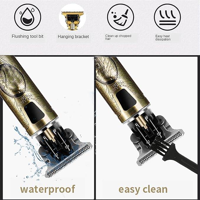 Professional Rechargeable Beard and Hair Trimmer with accessories