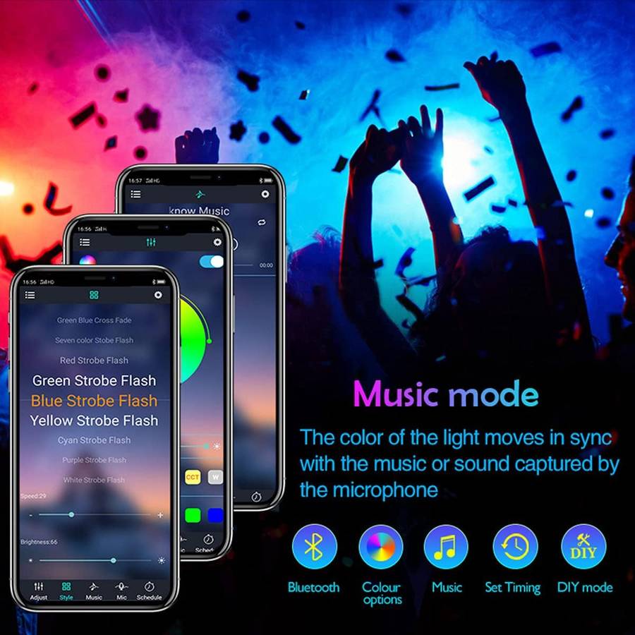 RGBIC IED STRIP 10 Meters Led Strip Lights,Music Sync,Color Changing