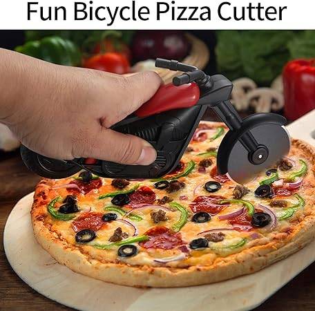 Motorcycles Pizza Cutter, Motorcycle Pizza Cutter, Stainless Steel Pizza Knife Two Wheeled, Novelty