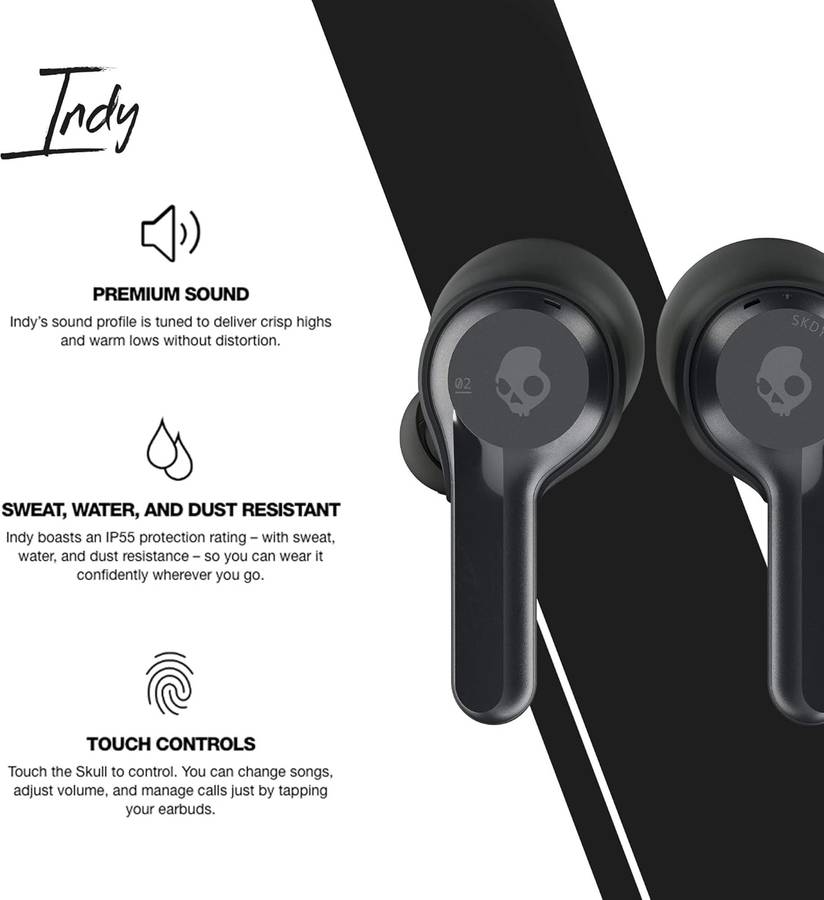 SkullCandy INDY True Wireless Bluetooth Earbuds - Black (RETAIL PRICE R1499)