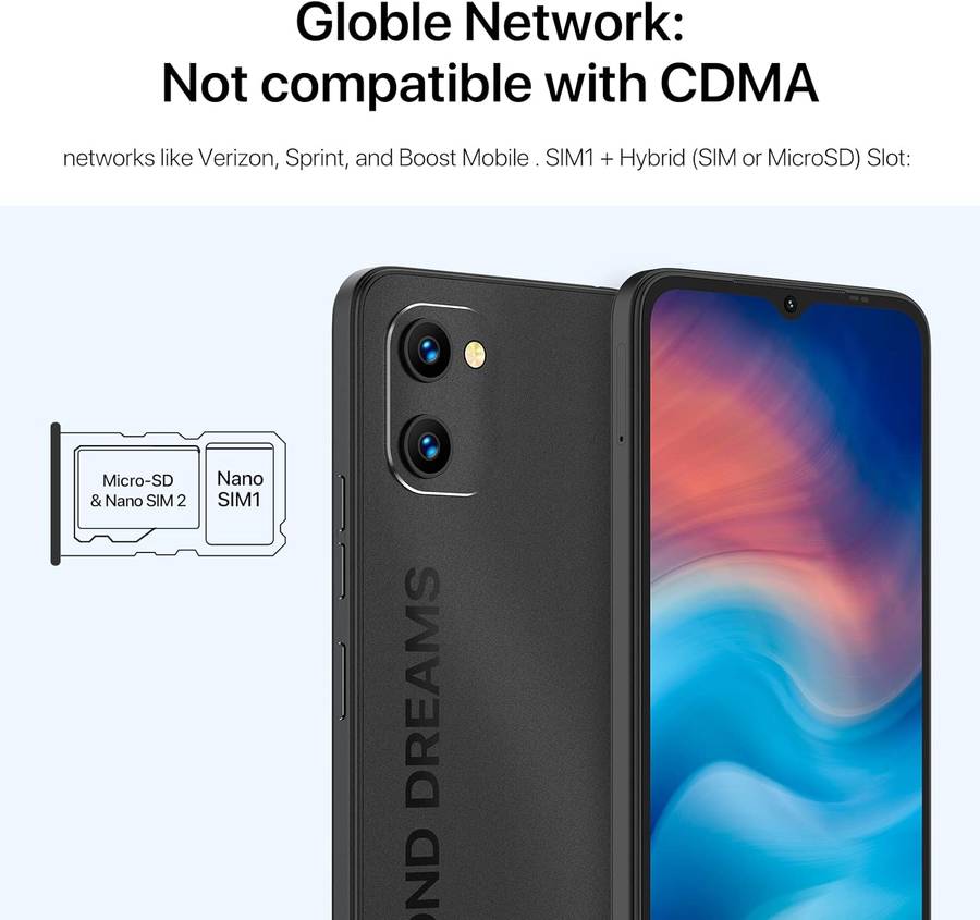 UMIDIGI Cell Phone G1, Android12 Unlocked Cell Phone, Dual Sim 4G LTE, 6.52` HD+, 5150mAh