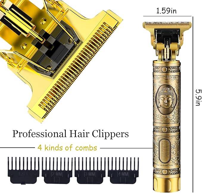 Professional Rechargeable Beard and Hair Trimmer with accessories