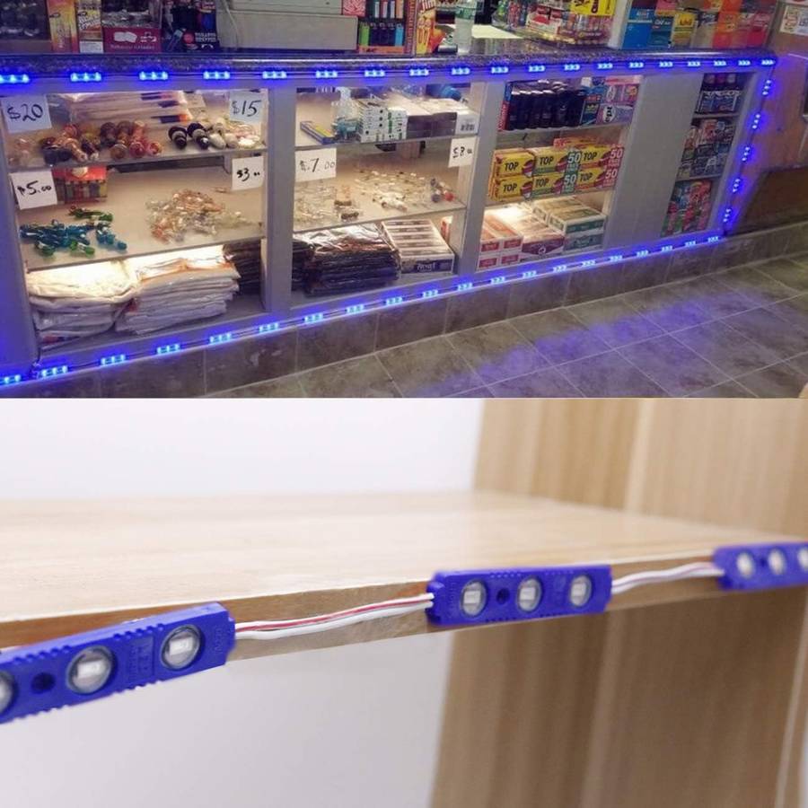 20 X 3 LED Ultra Bright LED Module Waterproof Strip Light 5730 ( BLUE)