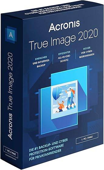 Acronis True Image Backup Software 2020 PC, Android, Mac, iOS - (1 Device, Lifetime)