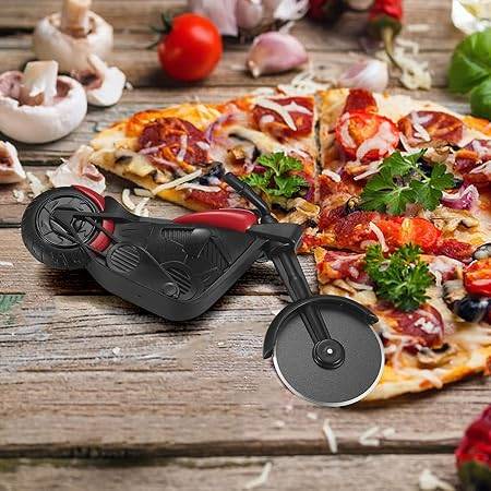 Motorcycles Pizza Cutter, Motorcycle Pizza Cutter, Stainless Steel Pizza Knife Two Wheeled, Novelty