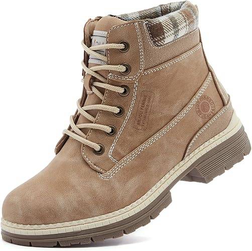 ANJOUFEMME Womens Hiking Snow Winter Boots