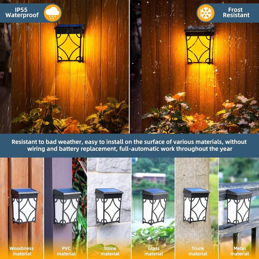 Solar RGB Crack Wall lamp