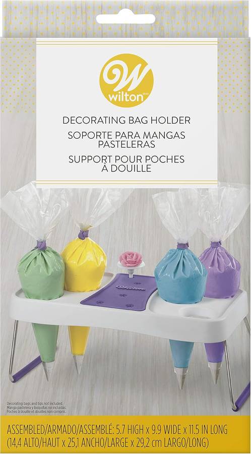 Wilton # 1186 Cake Decorating Bag Holder Flower Nail Grips Organize Icing Bags