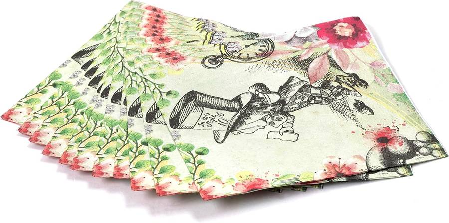 Alice in Wonderland Party Supplies - Huge 40 Napkins Pack