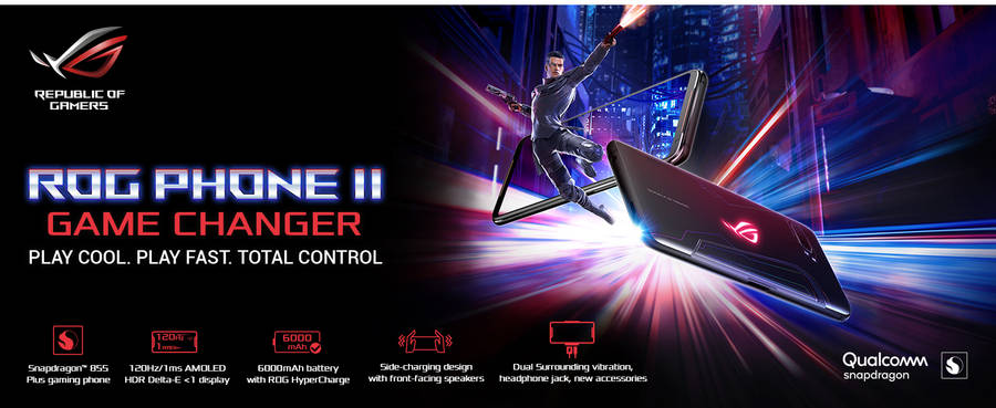 ASUS ROG Phone 2 Smartphone - 8GB RAM - 128GB Storage - Snapdragon 855 (Black)