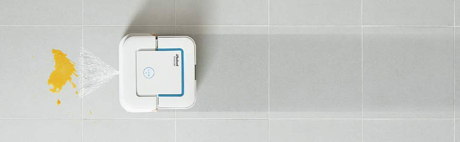 iRobot Braava Jet 240, robot mop with water spray, 3 in 1: dry, damp and wet cleaning