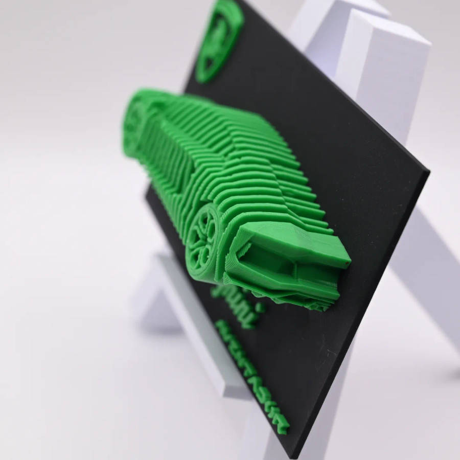 Layered Lamborghini Aventador Sculpture
