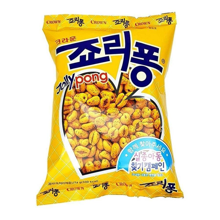 Crown Jolly Pong Puffed Rice Snack 74g