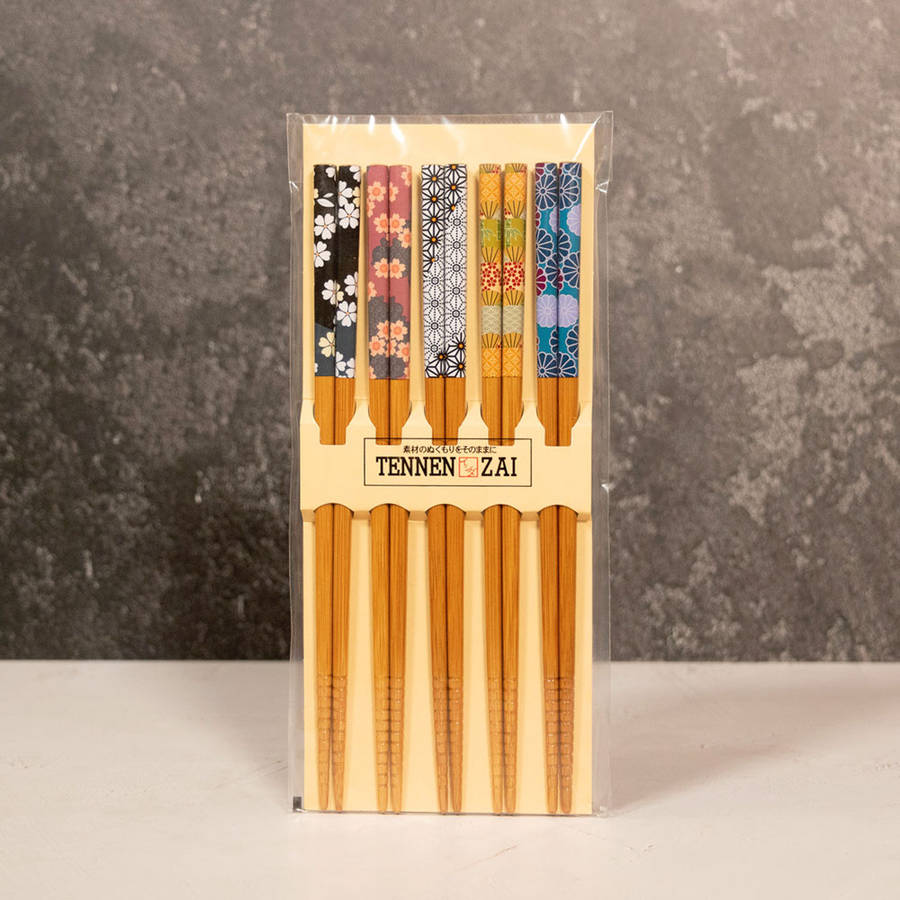 Japanese Bamboo Chopstick 5 Pack