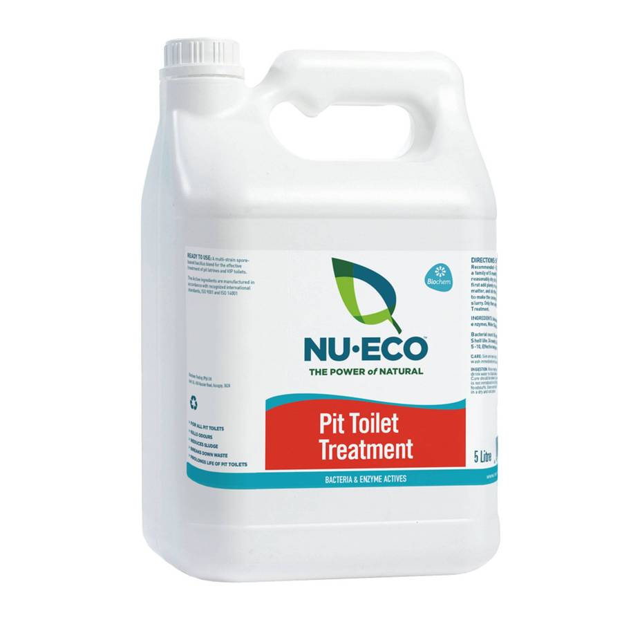Nu-Eco Bio-degradable Pit Toilet Treatment with Bacteria and Enzyme Actives (5L)