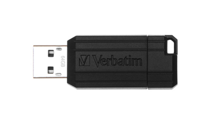 Verbatim 64GB Pinstripe USB Black
