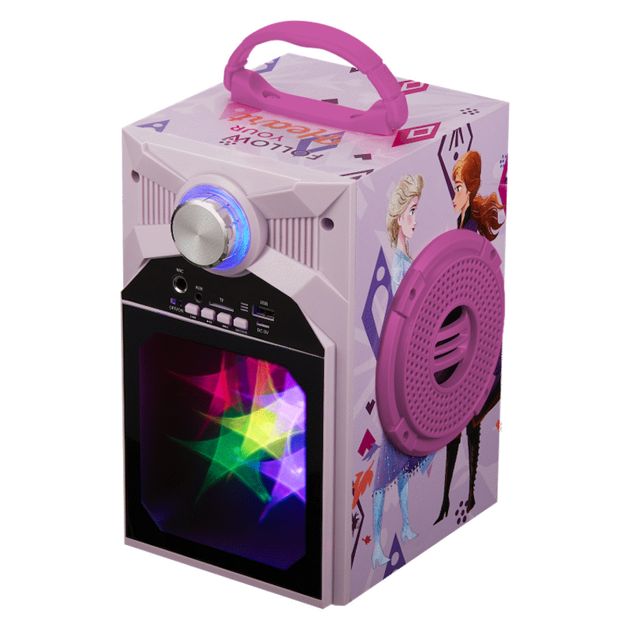 Disney Frozen Classic LED Stars Karaoke Machine with Microphone