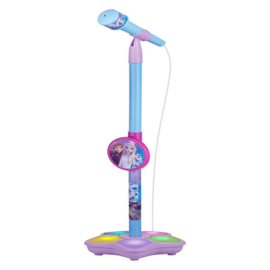 Disney Frozen Auxiliary Star Karaoke Microphone Stand with Colourful Lights