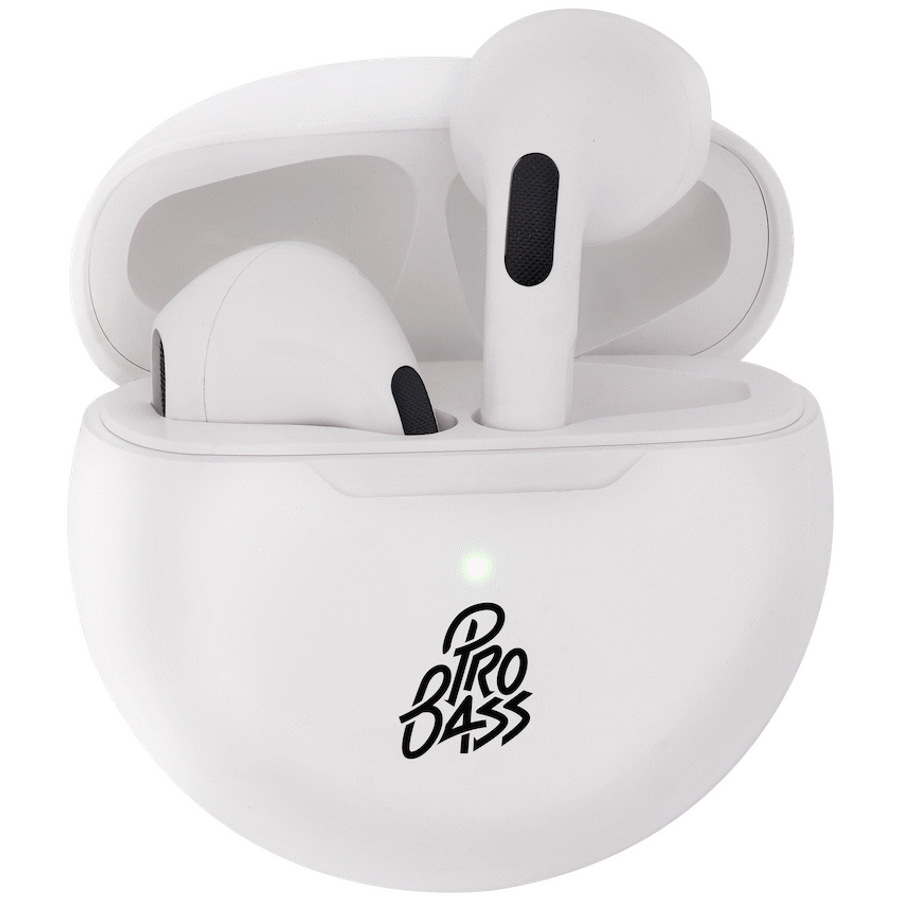 Pro Bass Future Series True Wireless Earphones with Charging Case - White