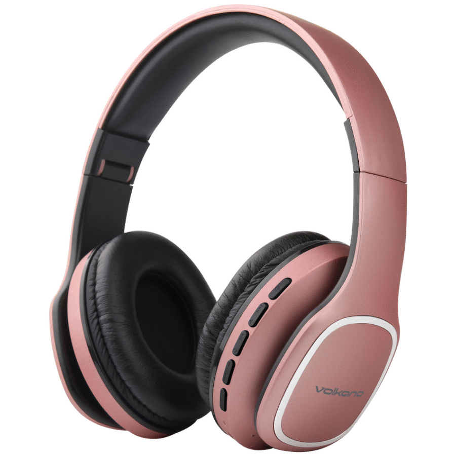 Volkano Phonic Series Bluetooth Full-Size Headphones - Rose Gold