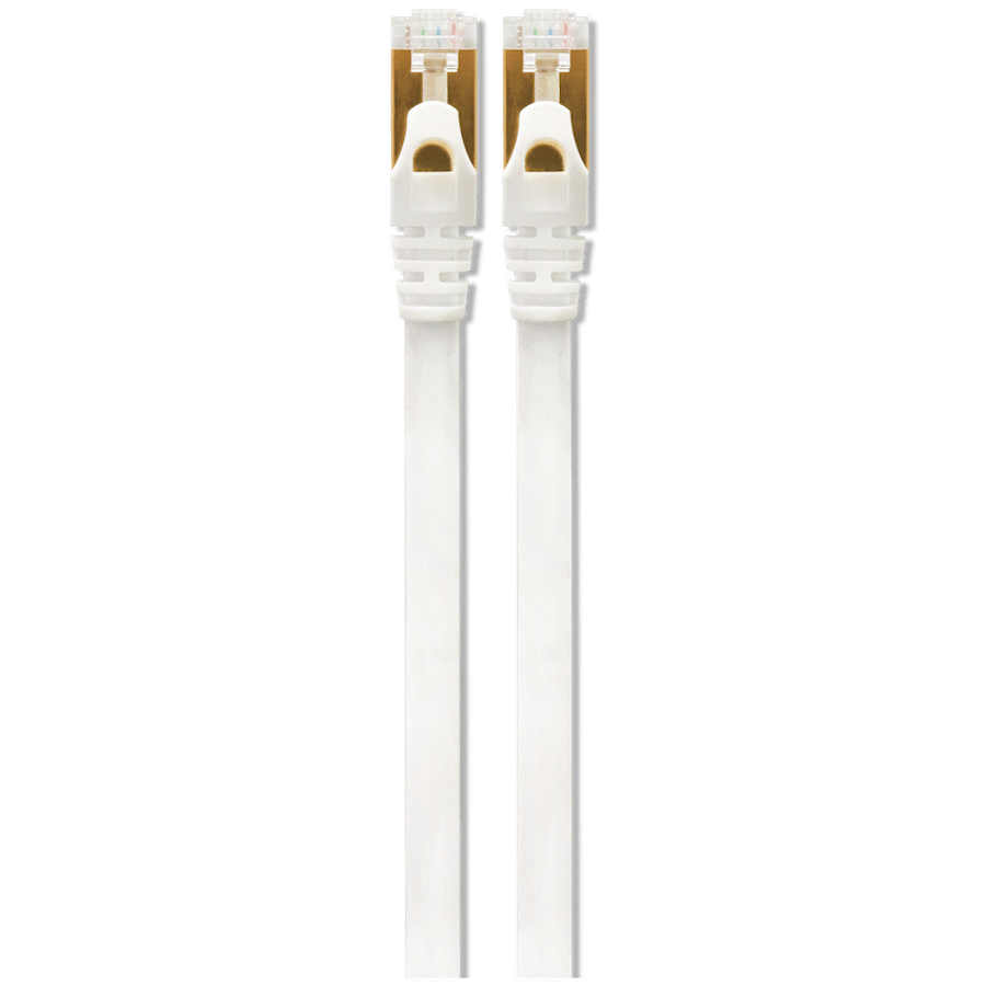 VolkanoX Giga Series Cat7 Ethernet Cable 25m - White, Gold-Plated Tips