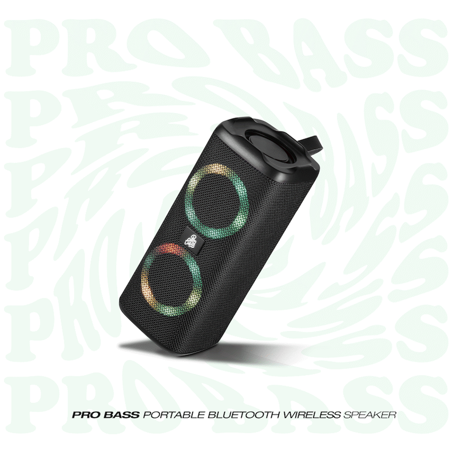 Pro Bass Pulse Box Portable Bluetooth Speaker - Black