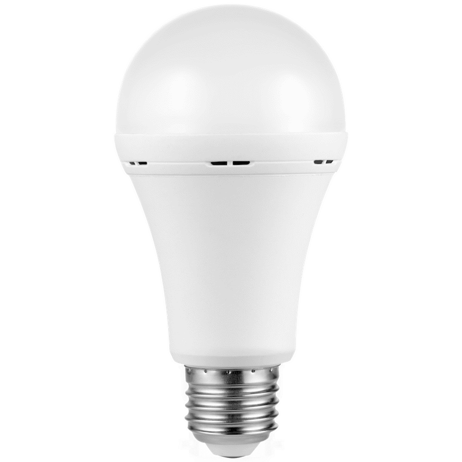 Switched 9w A60 Rechargeable LED Light Bulb - E27 - Warm White